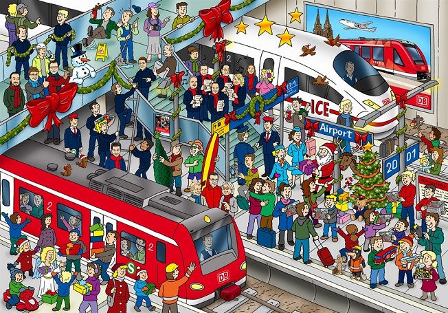Prominente verteilen Adventskalender an Bahnhöfen in NRW