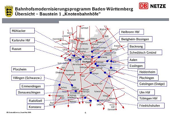 Bahnhofsmodernisierungsprogramm für Baden-Württemberg
